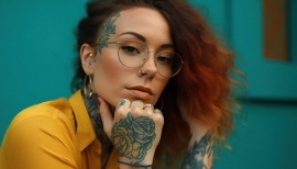 Twarz kobieta tatuaże